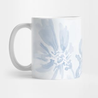 light blue flowers watercolor Mug